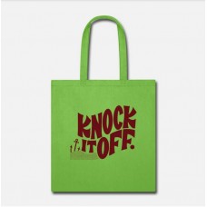 Knock It Off Lime Green Tote Bag